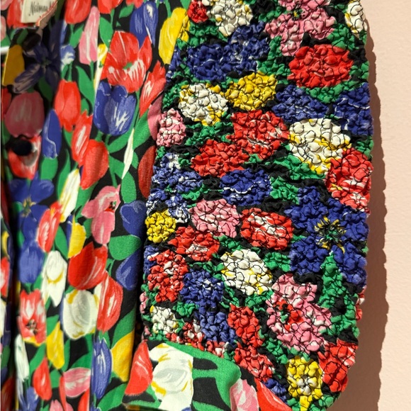 Neiman Marcus vintage 80s floral retro dress - Picture 3 of 5